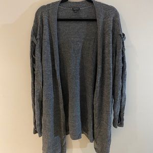 Torrid Gray Lattice Sleeve Sweater Size 3